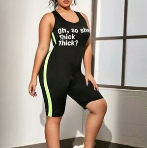 Black graphic romper